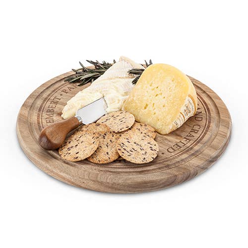 Rounded Cheese Board & Knife Set