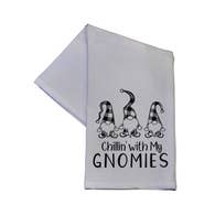 Chillin With My Gnomies Holiday Tea Towel