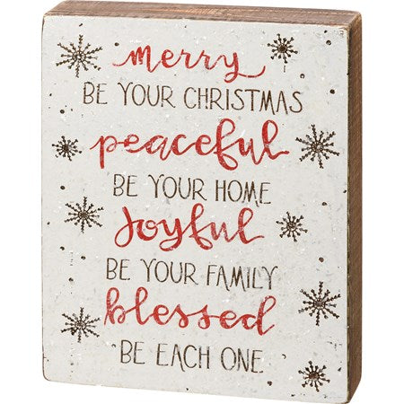 Merry Be Your Christmas Box Sign