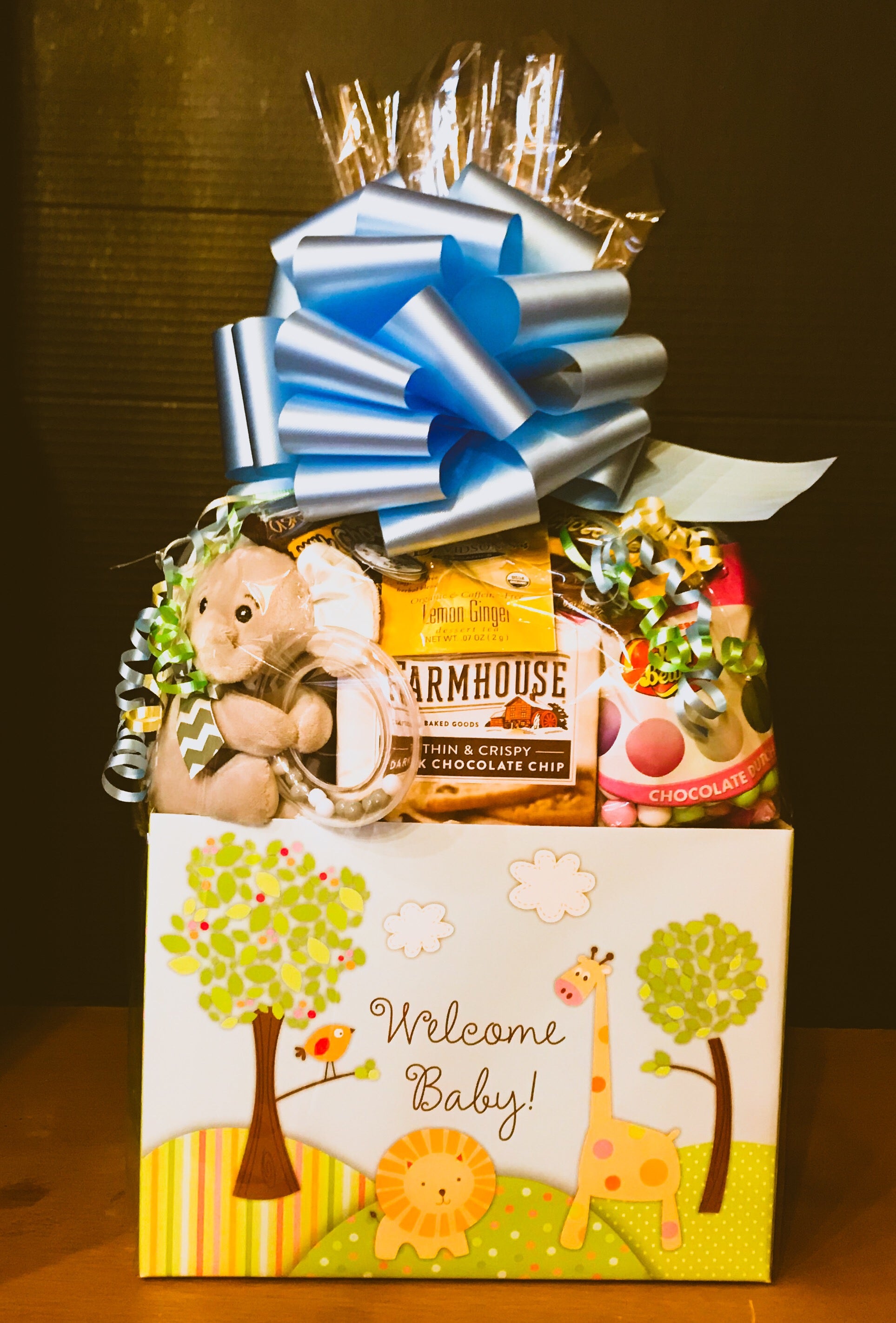 Welcome baby box basket